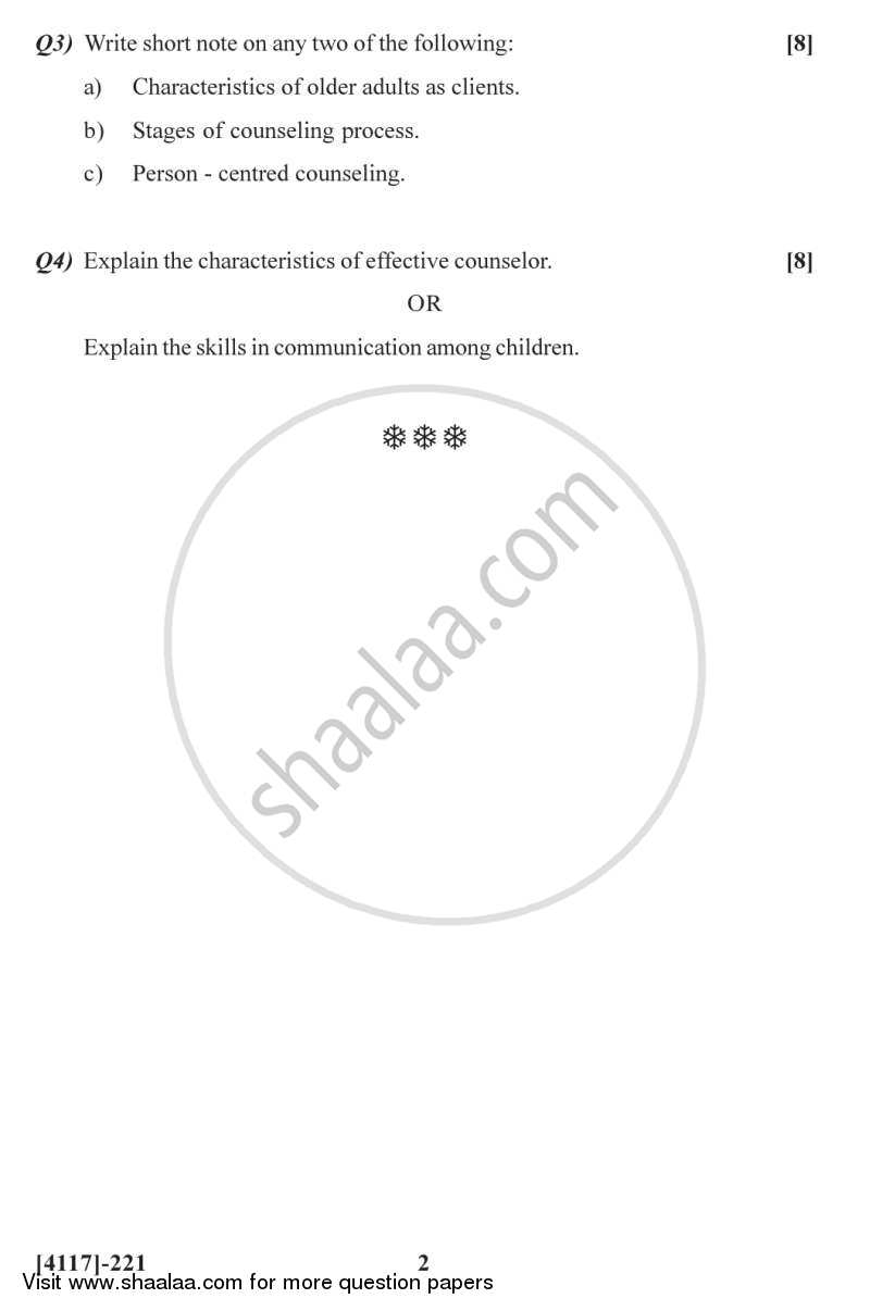 Counselling Psychology 2012-2013 - B.Sc. - Semester 4 (SYBSc) - University of Pune question paper with PDF download