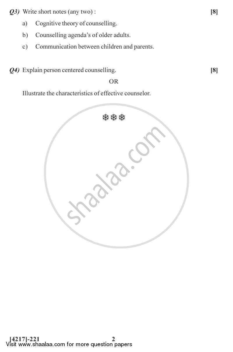 Counselling Psychology 2012-2013 - B.Sc. - Semester 4 (SYBSc) - University of Pune question paper with PDF download