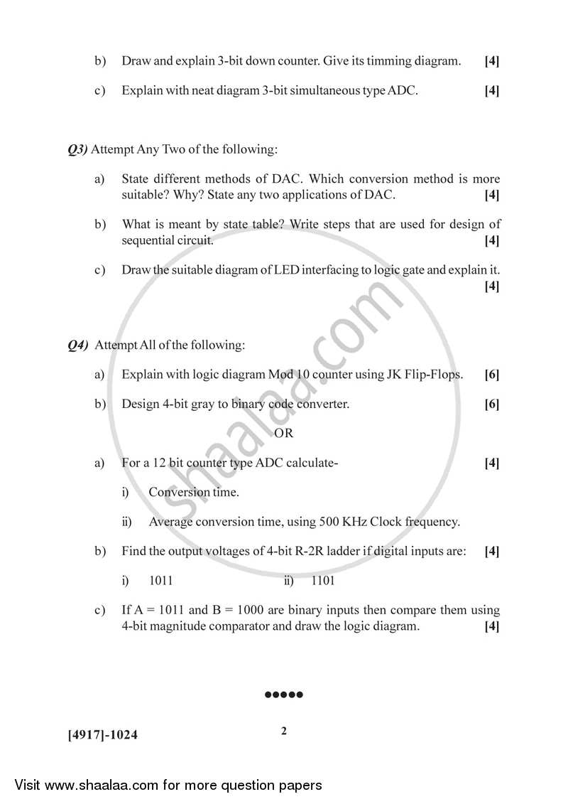 Digital Circuit Design 2015-2016 - B.Sc. - Semester 3 (SYBSc) - University of Pune question paper with PDF download