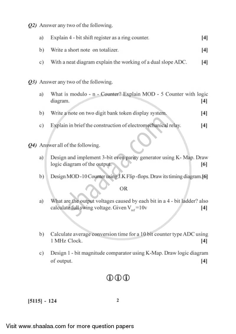 Digital Circuit Design 2016-2017 - B.Sc. - Semester 3 (SYBSc) - University of Pune question paper with PDF download