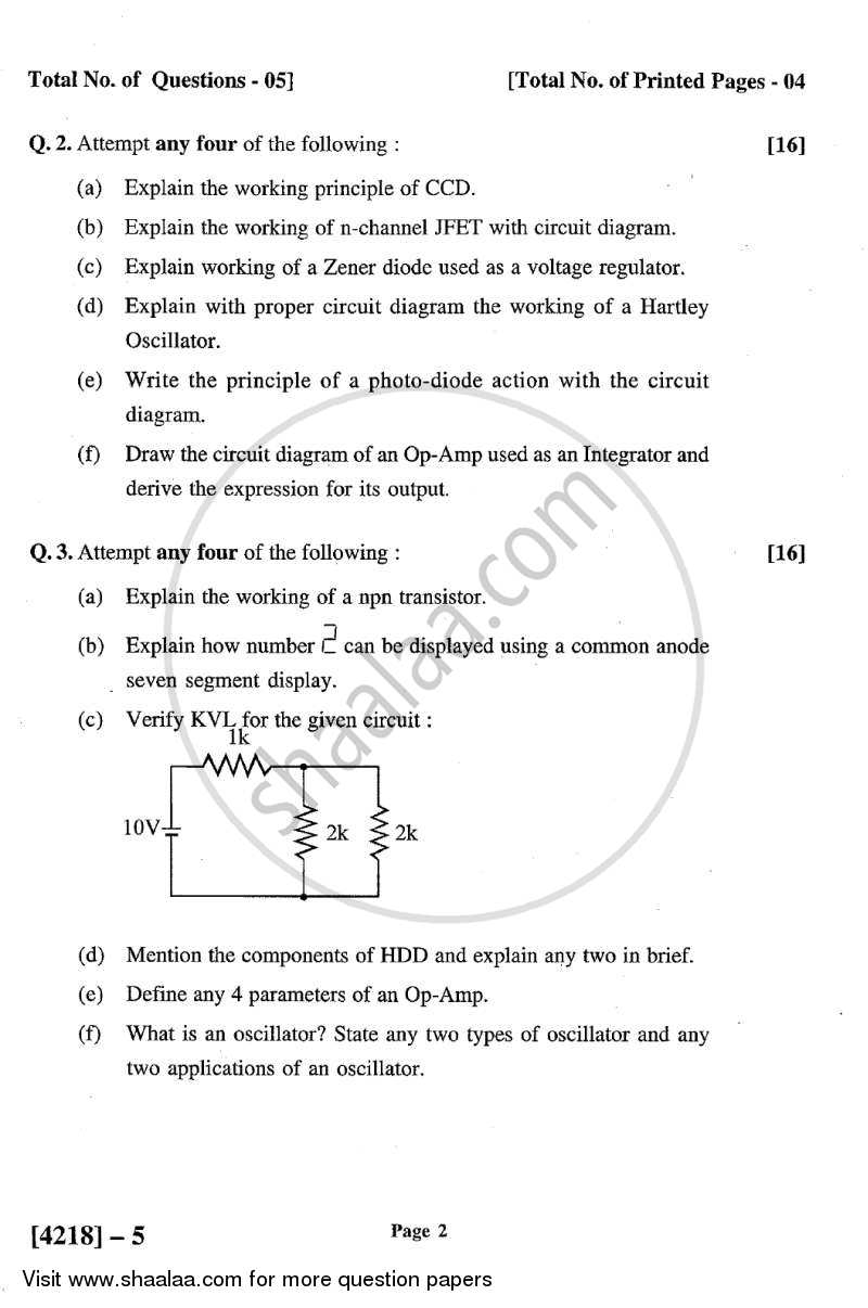 Electronic Devices, Circuits and Computer Peripherals 2012-2013 - B.Sc. - Semester 2 (FYBSc) - University of Pune question paper with PDF download