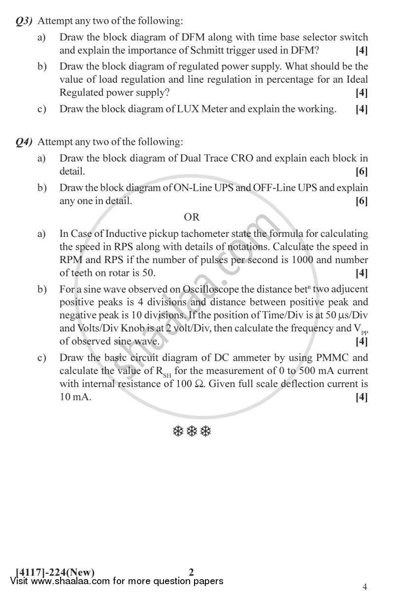Electronic Instrumentation 2012-2013 - B.Sc. - Semester 4 (SYBSc) - University of Pune question paper with PDF download