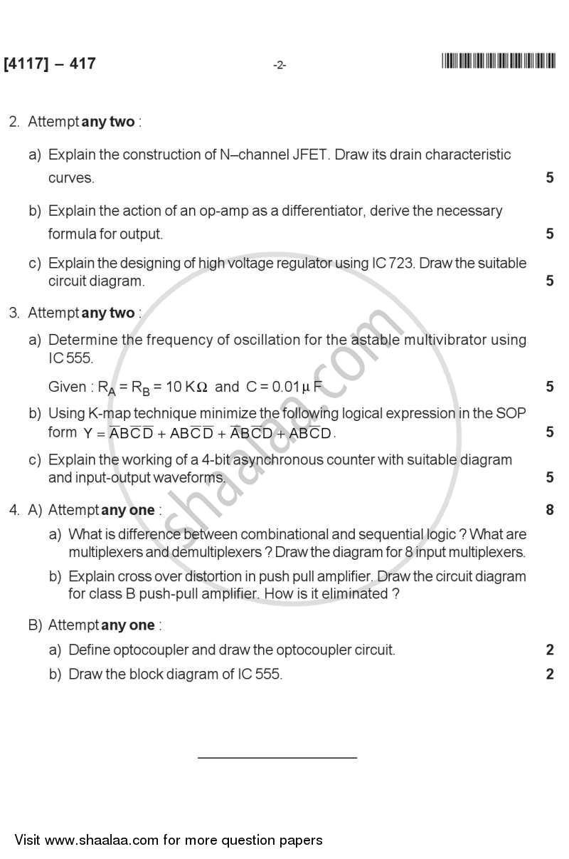 Electronics 2012-2013 - B.Sc. - Semester 6 (TYBSc) - University of Pune question paper with PDF download