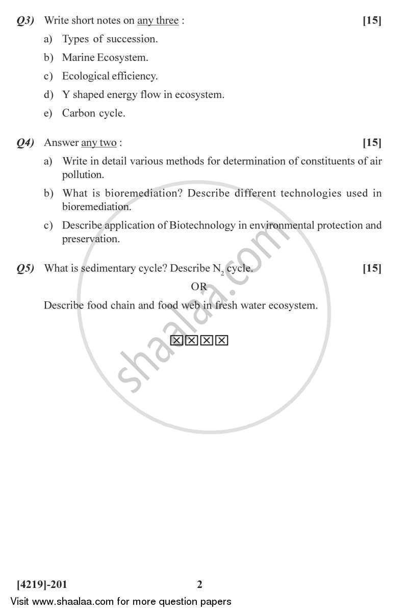 Environmental Biology and Biotechnology 2012-2013 - B.Sc. - Semester 4 (SYBSc) - University of Pune question paper with PDF download