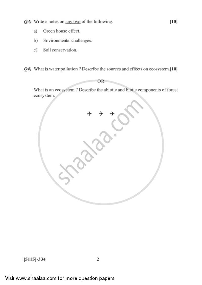 Environmental Biology and Toxicology 2016-2017 - B.Sc. - Semester 5 (TYBSc) - University of Pune question paper with PDF download