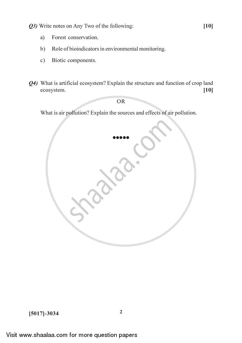 Environmental Biology and Toxicology 2016-2017 - B.Sc. - Semester 5 (TYBSc) - University of Pune question paper with PDF download