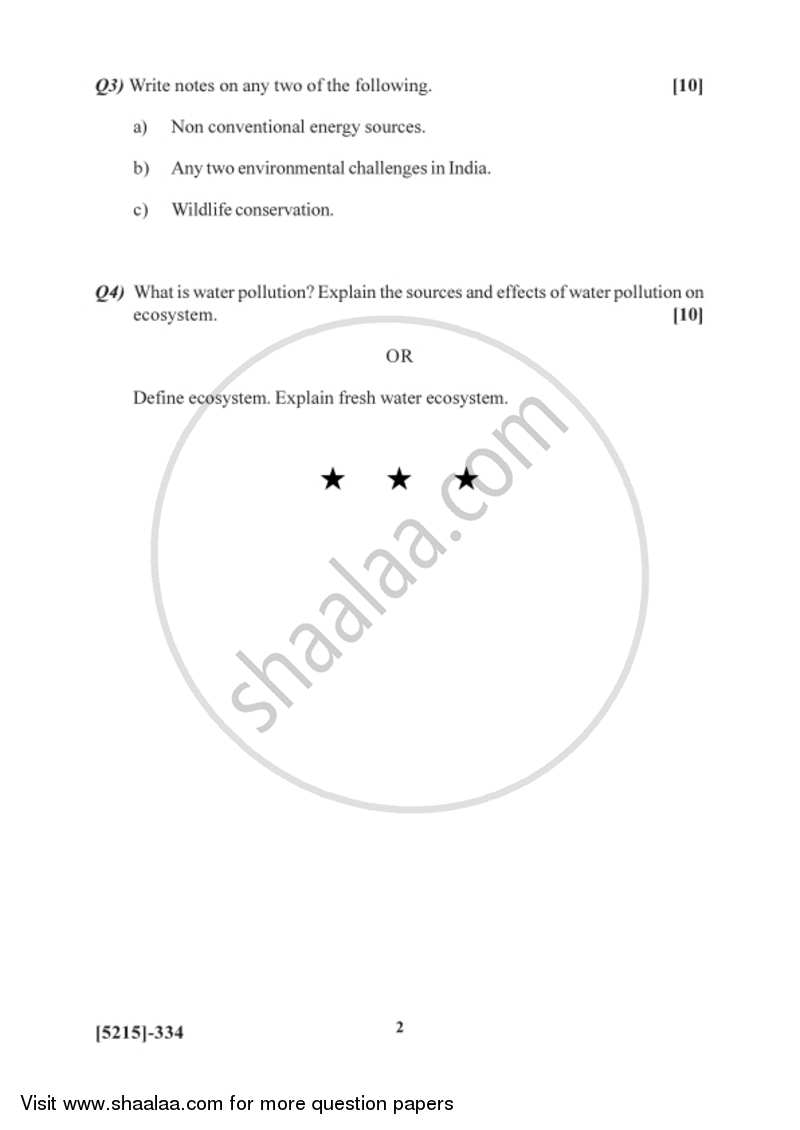 Environmental Biology and Toxicology 2017-2018 - B.Sc. - Semester 5 (TYBSc) - University of Pune question paper with PDF download