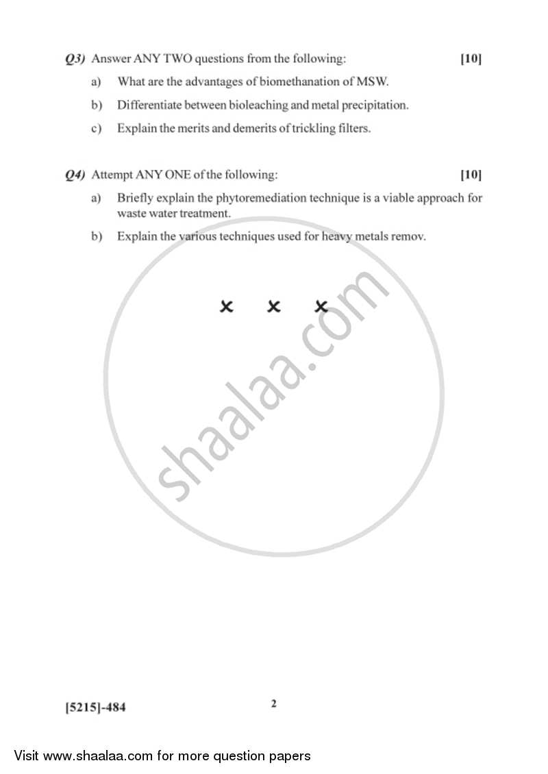 Environmental Biotechnology 2 2017-2018 - B.Sc. - Semester 6 (TYBSc) - University of Pune question paper with PDF download