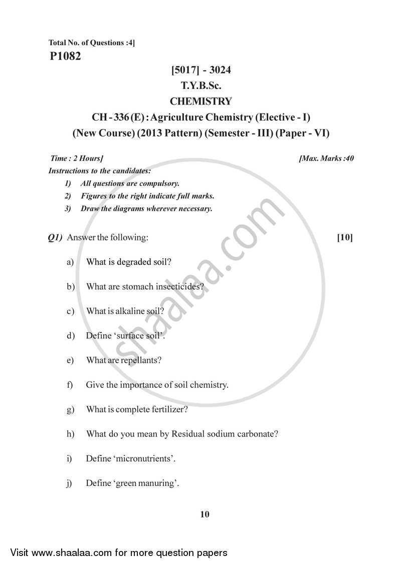 Environmental and Green Chemistry 2016-2017 - B.Sc. - Semester 5 (TYBSc) - University of Pune question paper with PDF download