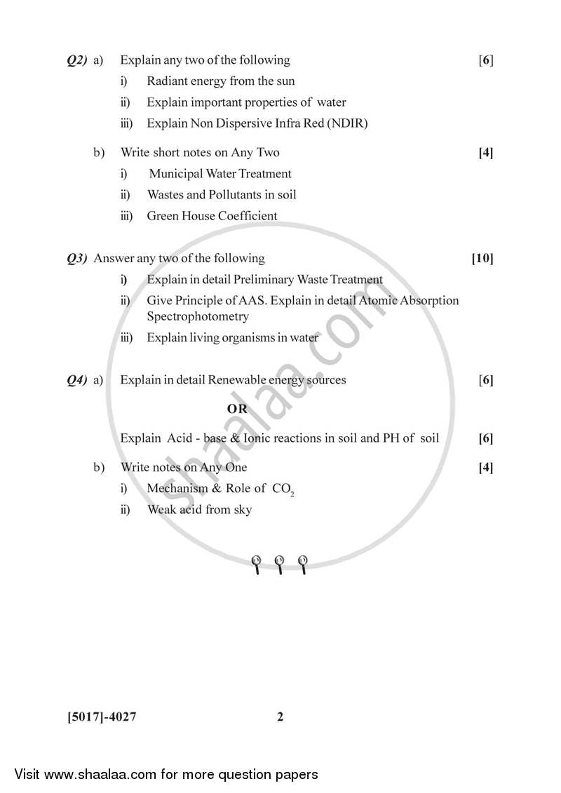 Environmental and Green Chemistry 2016-2017 - B.Sc. - Semester 6 (TYBSc) - University of Pune question paper with PDF download