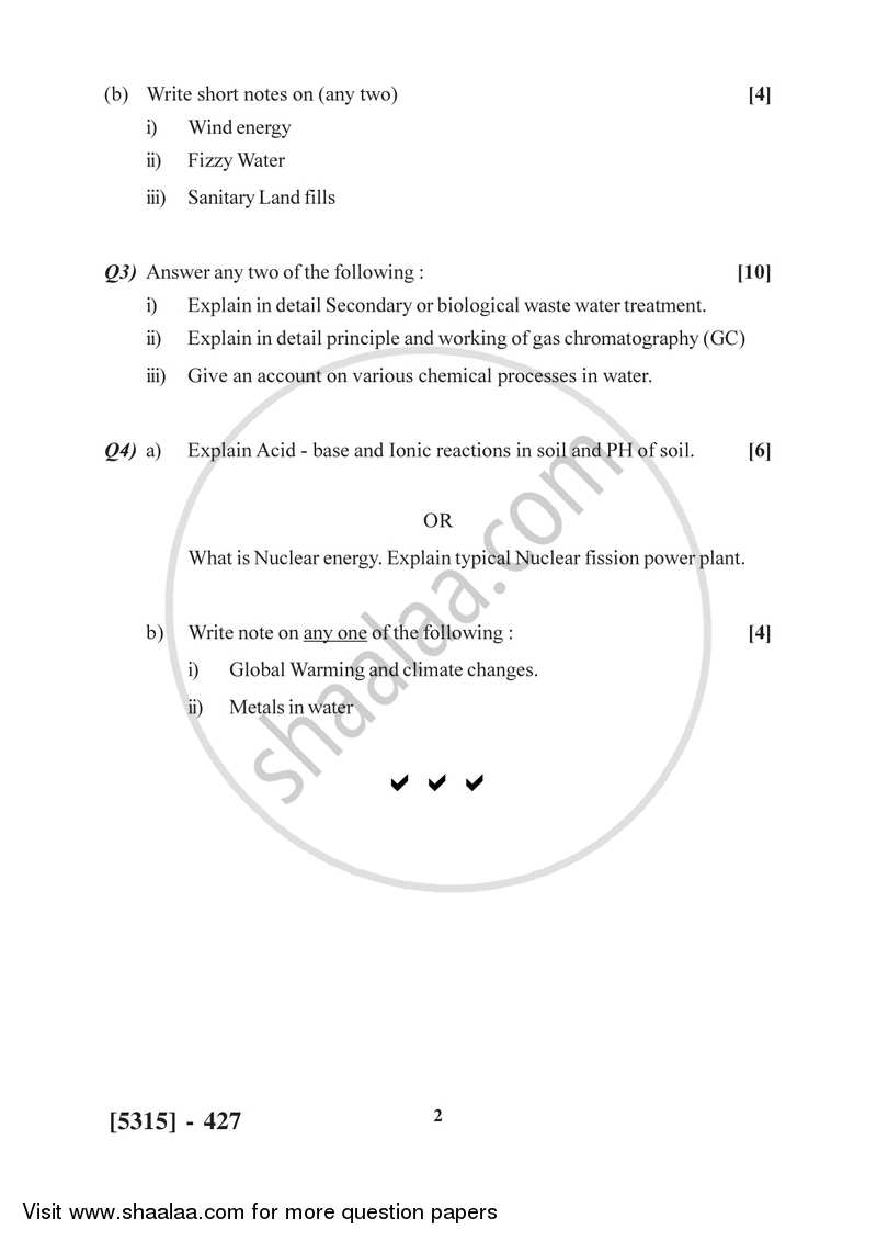 Environmental and Green Chemistry 2017-2018 - B.Sc. - Semester 6 (TYBSc) - University of Pune question paper with PDF download