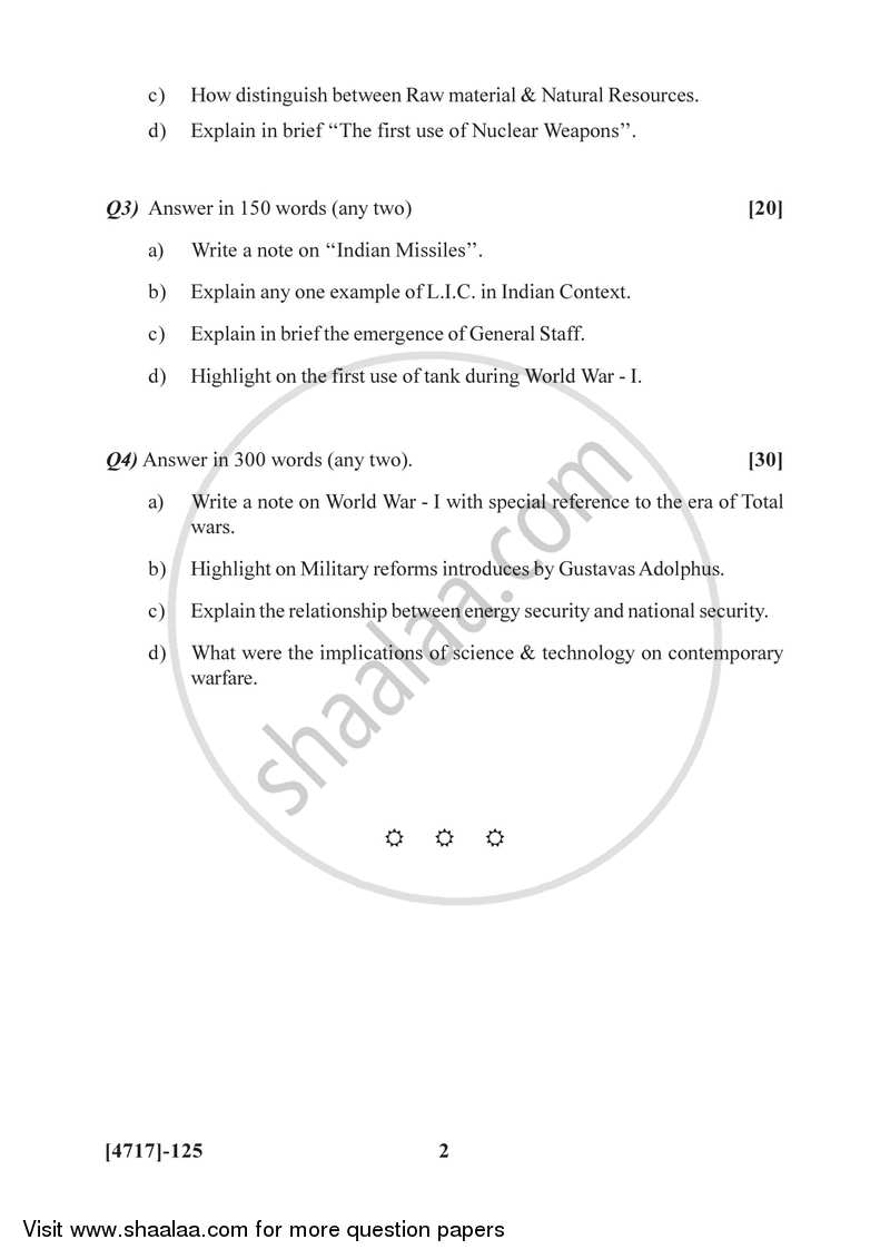 Evolution of Defence Science and Technology 2014-2015 - B.Sc. - Semester 2 (FYBSc) - University of Pune question paper with PDF download