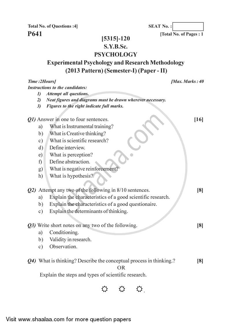 research methodology semester questions