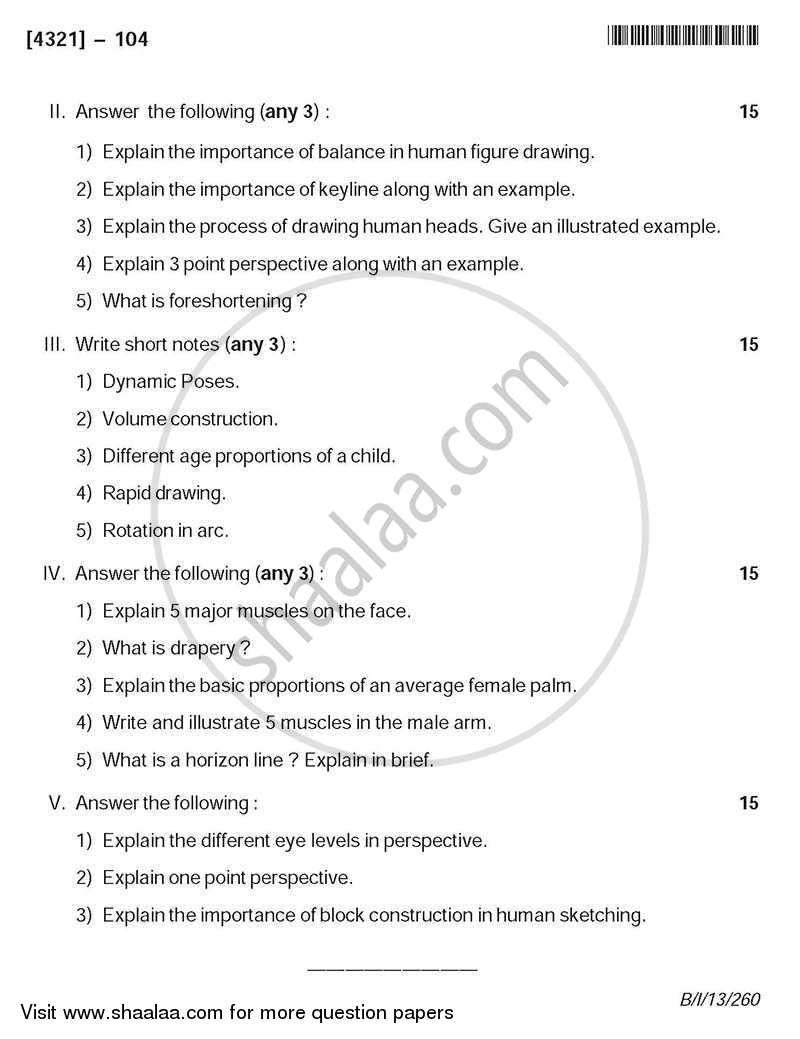 Foundation Art 2013-2014 - B.Sc. - Semester 2 (FYBSc) - University of Pune question paper with PDF download