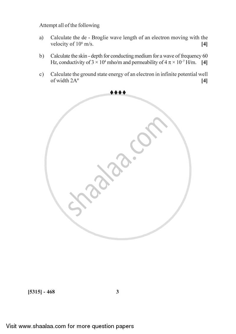 Foundations of Nanoelectronics 2017-2018 - B.Sc. - Semester 6 (TYBSc) - University of Pune question paper with PDF download