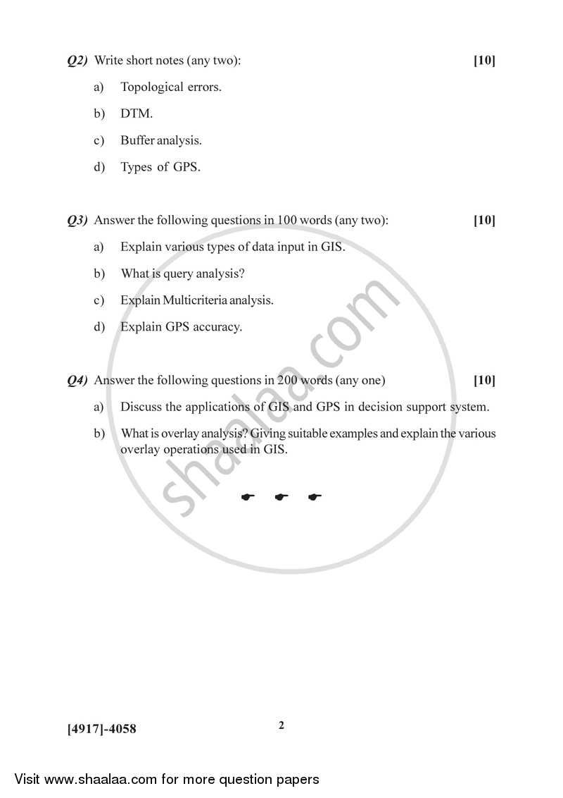 Fundamentals of Geoinformatics 1 2015-2016 - B.Sc. - Semester 6 (TYBSc) - University of Pune question paper with PDF download