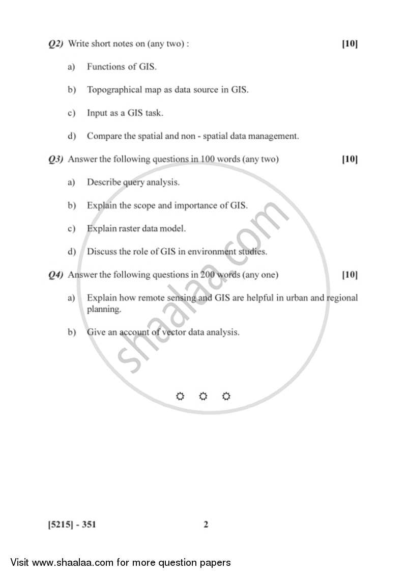 Fundamentals of Geoinformatics 2 2017-2018 - B.Sc. - Semester 5 (TYBSc) - University of Pune question paper with PDF download