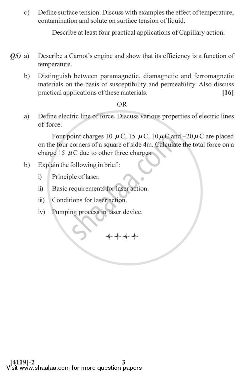 Fundamentals of Physics 2012-2013 - B.Sc. - Semester 2 (FYBSc) - University of Pune question paper with PDF download