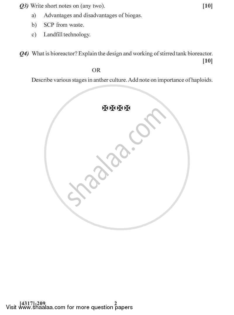 Fundamentals of Plant Biotechnology 2013-2014 - B.Sc. - Semester 4 (SYBSc) - University of Pune question paper with PDF download