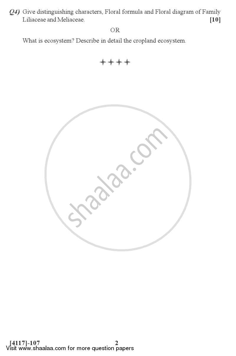 Fundamentals of Plant Systematics and Plant Ecology 2012-2013 - B.Sc. - Semester 3 (SYBSc) - University of Pune question paper with PDF download