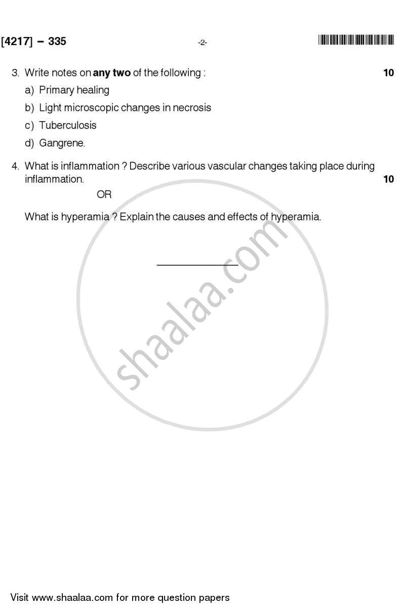 General Pathology 2012-2013 - B.Sc. - Semester 5 (TYBSc) - University of Pune question paper with PDF download