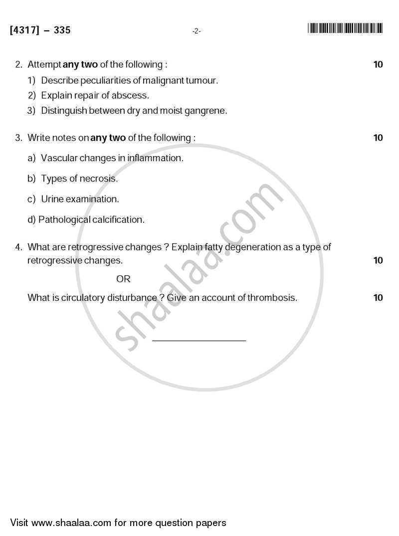 General Pathology 2013-2014 - B.Sc. - Semester 5 (TYBSc) - University of Pune question paper with PDF download