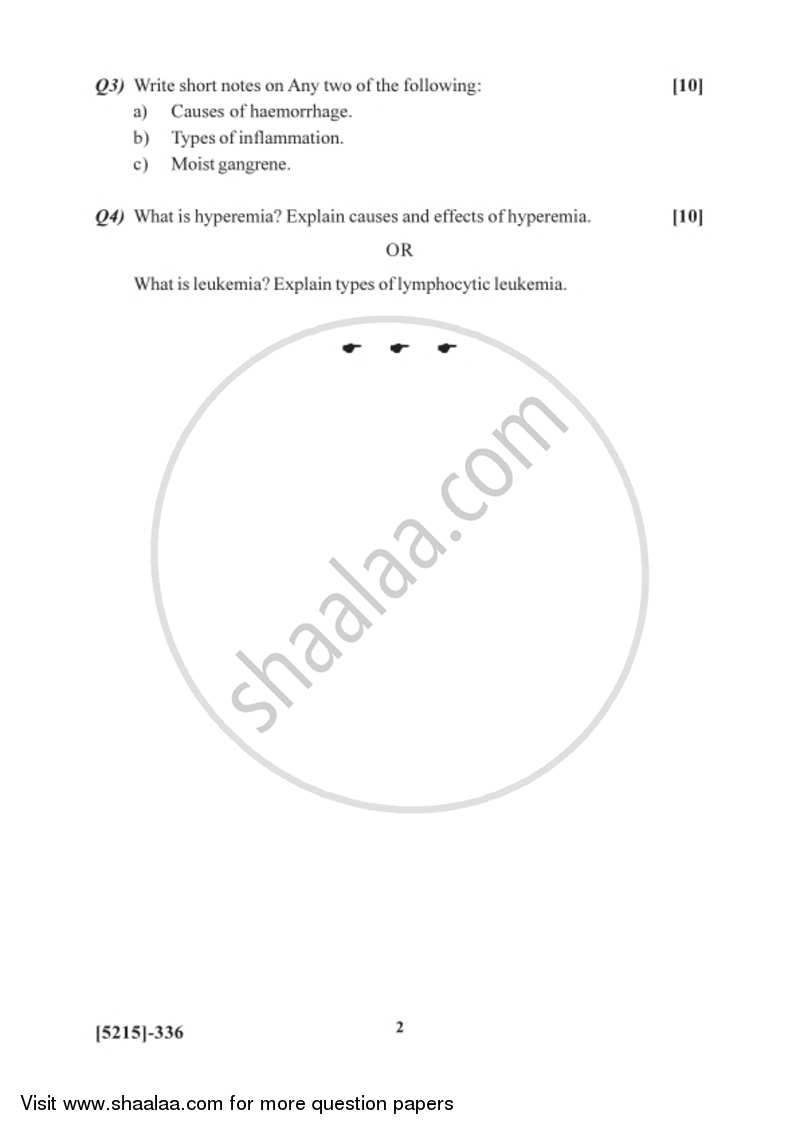 General Pathology 2017-2018 - B.Sc. - Semester 5 (TYBSc) - University of Pune question paper with PDF download