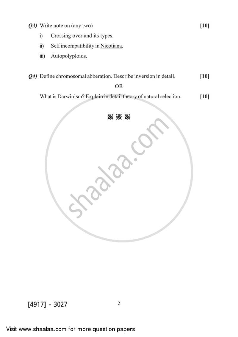 Genetics and Evolution 2015-2016 - B.Sc. - Semester 5 (TYBSc) - University of Pune question paper with PDF download