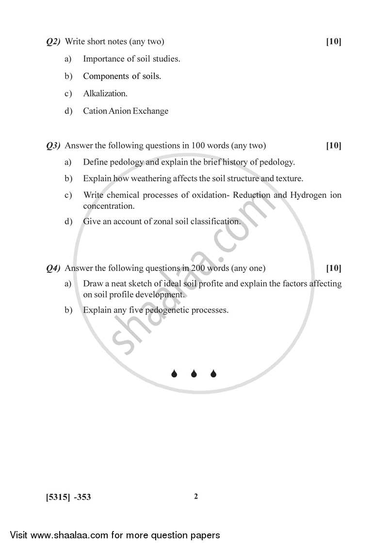 Geography of Soils 1 2017-2018 - B.Sc. - Semester 5 (TYBSc) - University of Pune question paper with PDF download
