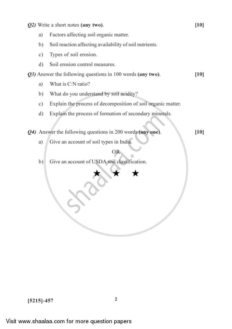 Geography of Soils 2 2017-2018 - B.Sc. - Semester 6 (TYBSc) - University of Pune question paper with PDF download