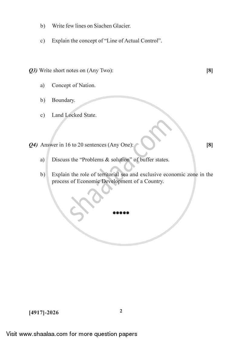 Geopolitics 2015-2016 - B.Sc. - Semester 4 (SYBSc) - University of Pune question paper with PDF download