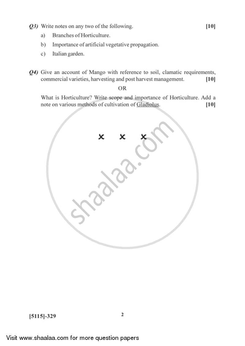 Horticulture and Floriculture 2016-2017 - B.Sc. - Semester 5 (TYBSc) - University of Pune question paper with PDF download