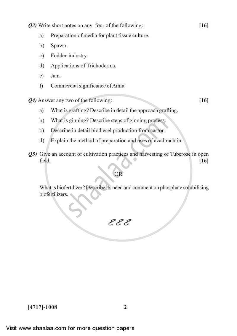 Industrial Botany 2014-2015 - B.Sc. - Semester 2 (FYBSc) - University of Pune question paper with PDF download