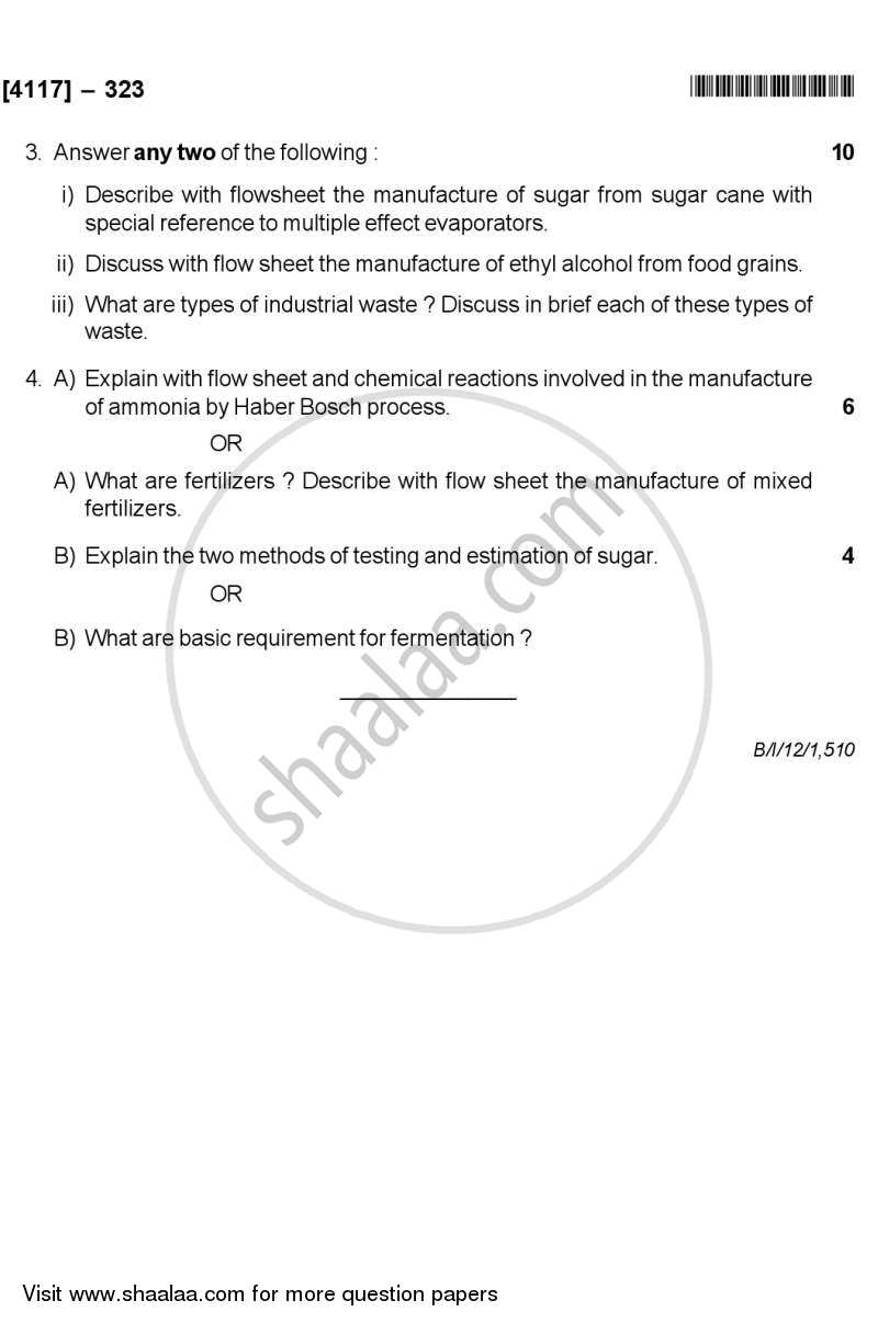 Industrial Chemistry 2012-2013 - B.Sc. - Semester 5 (TYBSc) - University of Pune question paper with PDF download