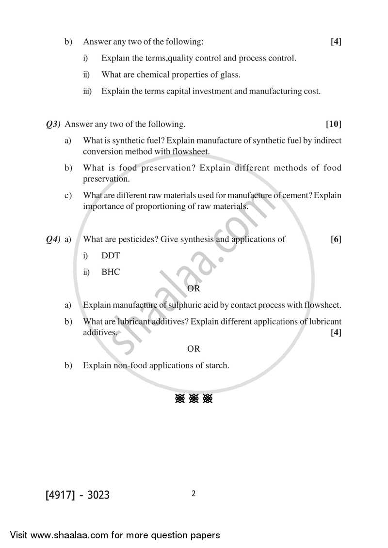Industrial Chemistry 2015-2016 - B.Sc. - Semester 5 (TYBSc) - University of Pune question paper with PDF download