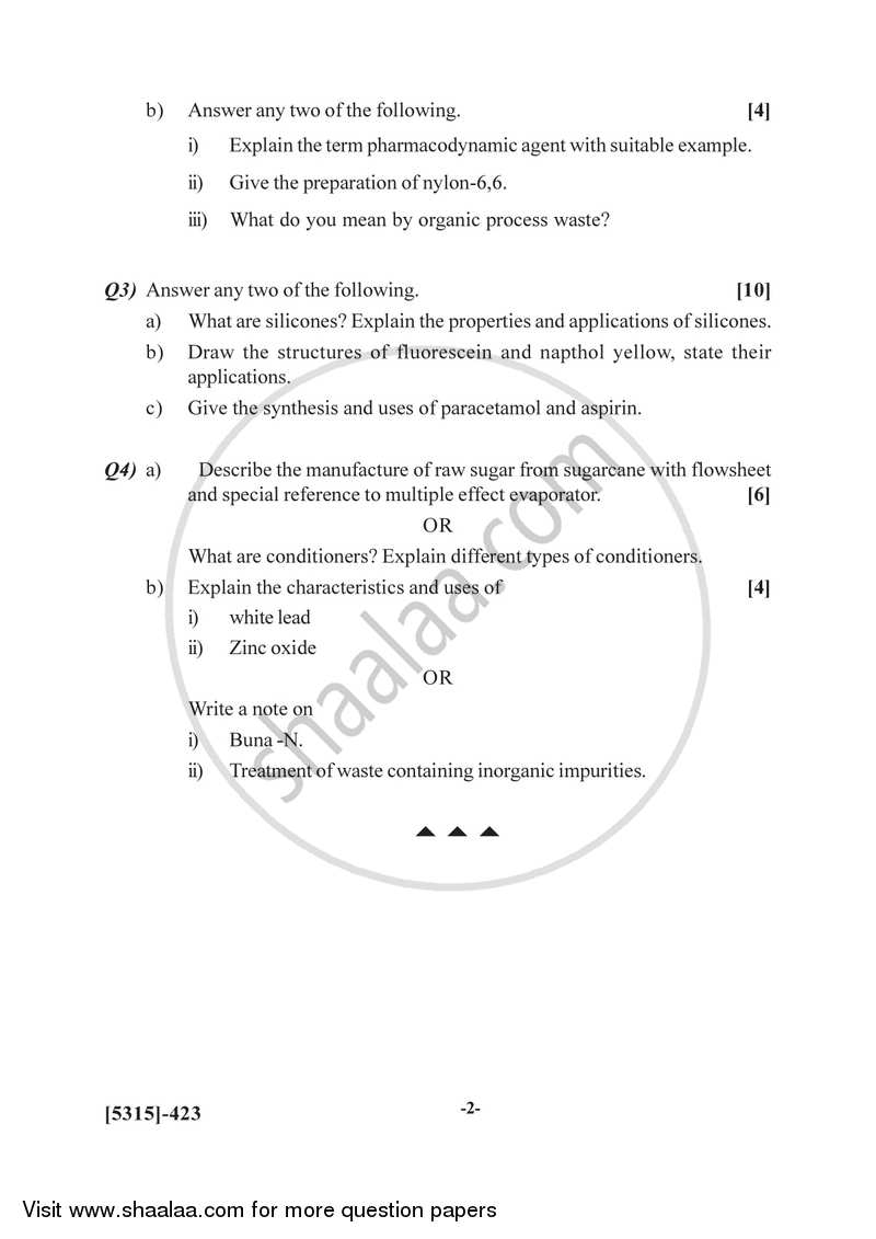 Industrial Chemistry 2017-2018 - B.Sc. - Semester 6 (TYBSc) - University of Pune question paper with PDF download