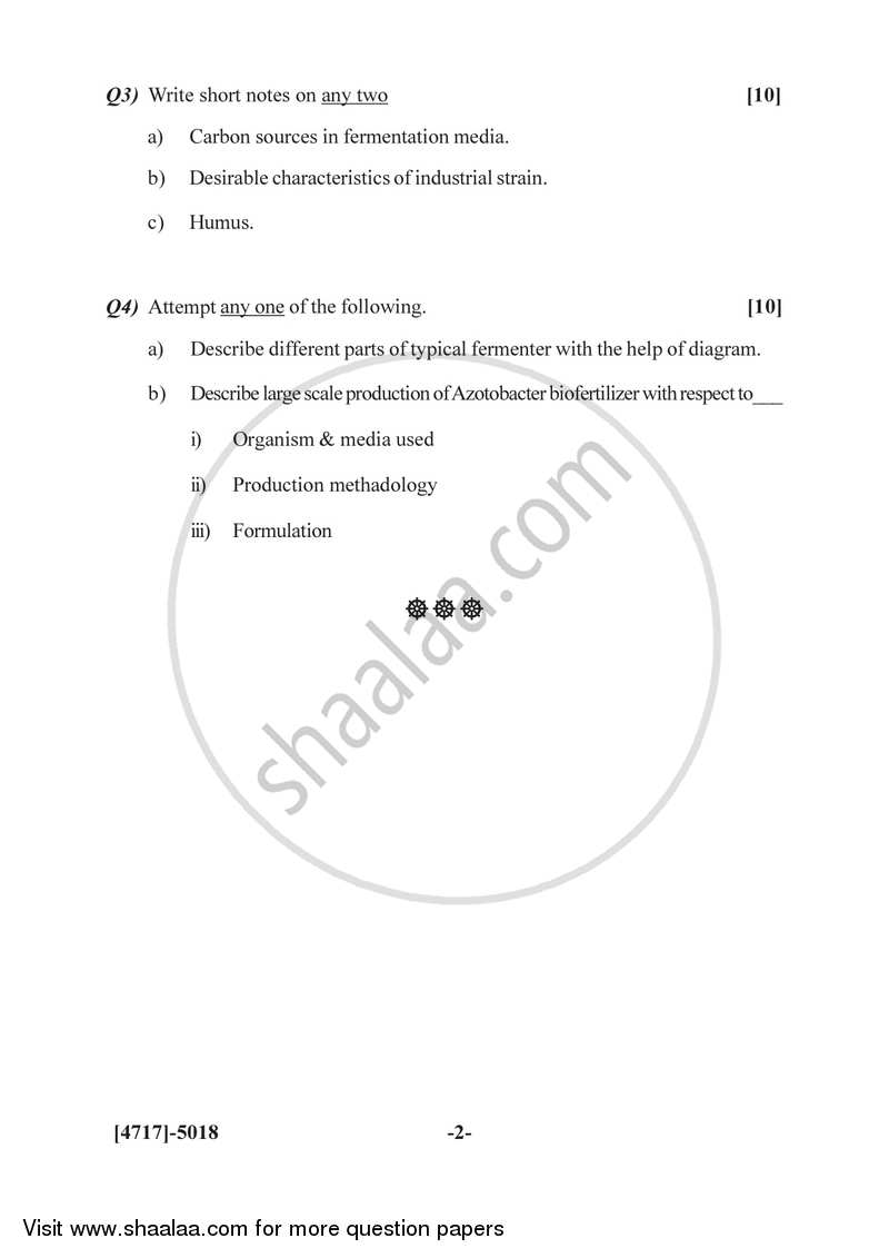 Industrial and Soil Microbiology 2014-2015 - B.Sc. - Semester 3 (SYBSc) - University of Pune question paper with PDF download