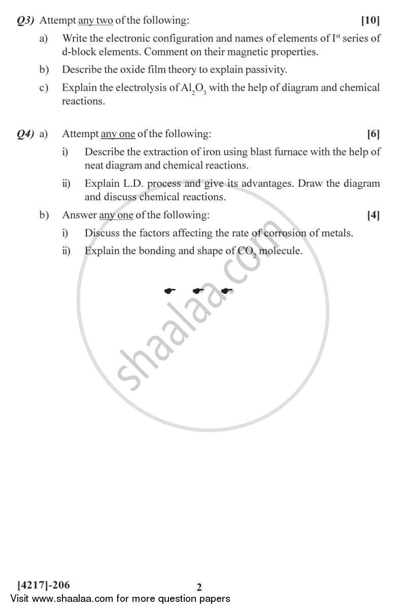 Inorganic Chemistry 2012-2013 - B.Sc. - Semester 4 (SYBSc) - University of Pune question paper with PDF download
