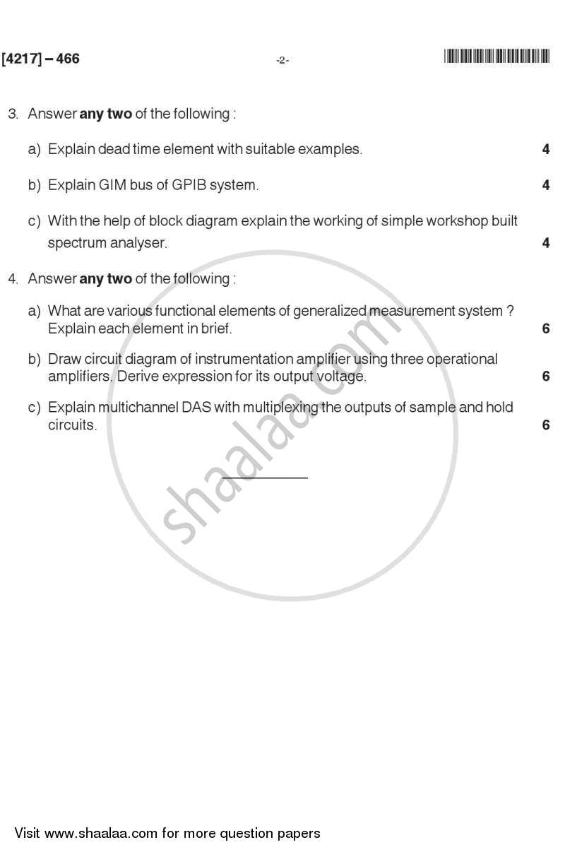 Instrumentation 2012-2013 - B.Sc. - Semester 6 (TYBSc) - University of Pune question paper with PDF download