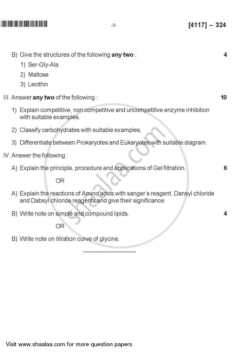 Introduction to Biochemistry and Molecular Biology 2012-2013 - B.Sc. - Semester 5 (TYBSc) - University of Pune question paper with PDF download