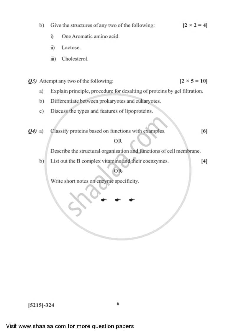 Introduction to Biochemistry and Molecular Biology 2017-2018 - B.Sc. - Semester 5 (TYBSc) - University of Pune question paper with PDF download