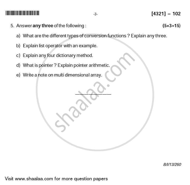 Introduction to Programming Languages 2013-2014 - B.Sc. - Semester 2 (FYBSc) - University of Pune question paper with PDF download