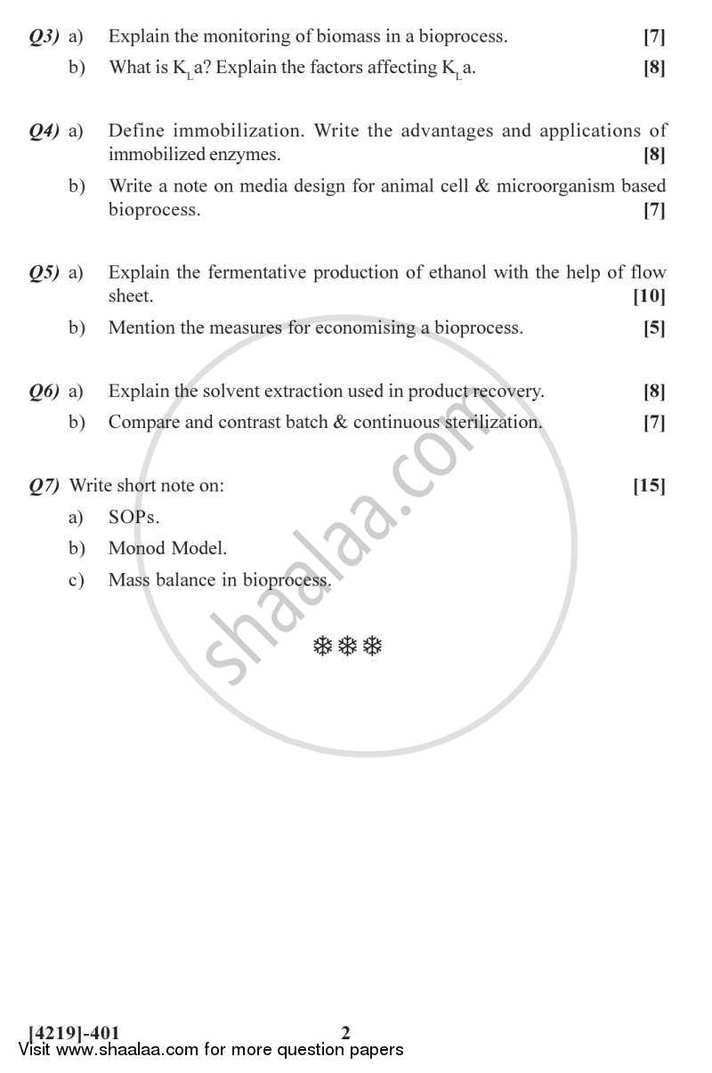 Large Scale Manufacturing Process 2012-2013 - B.Sc. - Semester 6 (TYBSc) - University of Pune question paper with PDF download