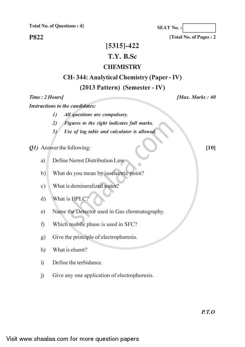 Management of Military Technology in India 2017-2018 - B.Sc. - Semester 6 (TYBSc) - University of Pune question paper with PDF download