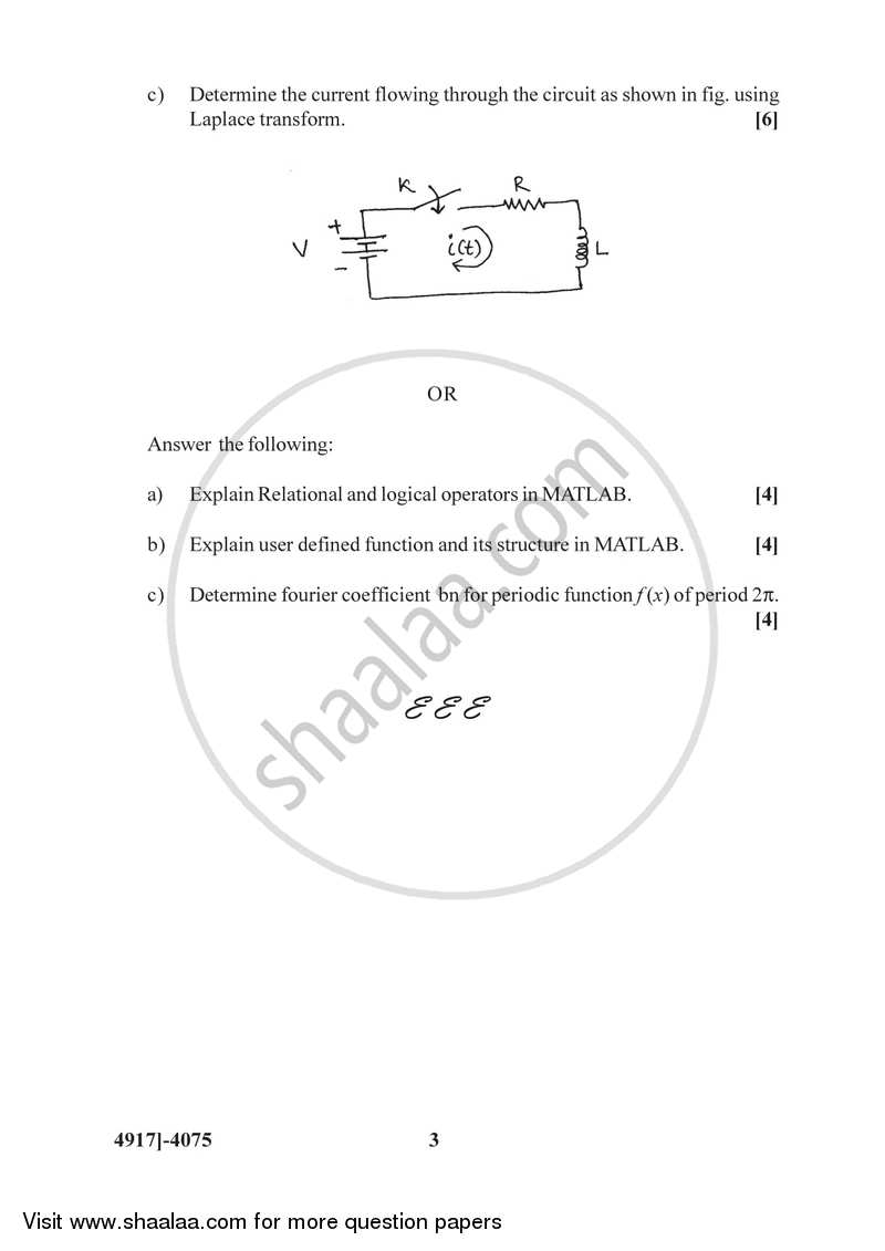 Mathematical Methods and Analysis using MATLAB 2015-2016 - B.Sc. - Semester 6 (TYBSc) - University of Pune question paper with PDF download