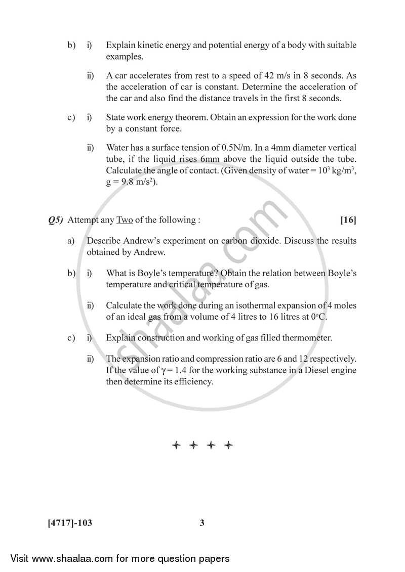 Mechanics, Heat and Thermodynamics 2014-2015 - B.Sc. - Semester 2 (FYBSc) - University of Pune question paper with PDF download