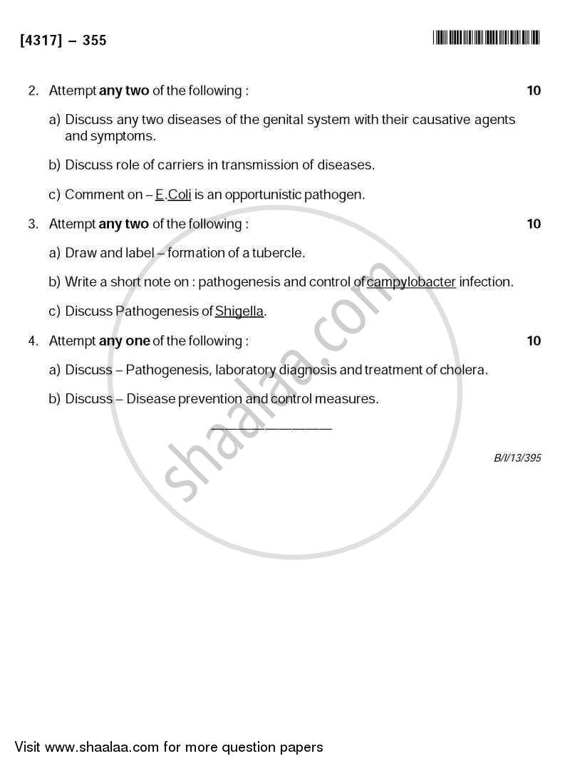 Medical Microbiology 1 2013-2014 - B.Sc. - Semester 5 (TYBSc) - University of Pune question paper with PDF download