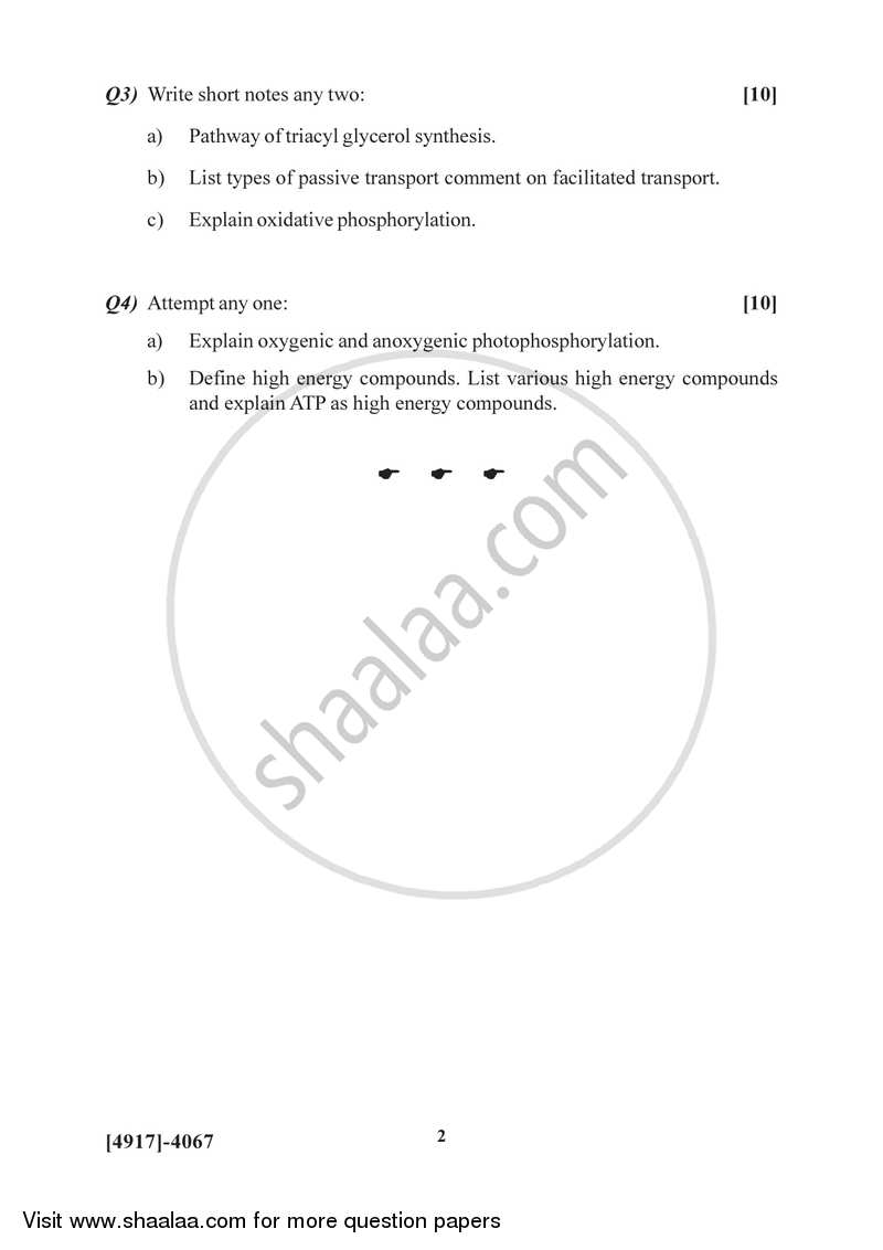 Metabolism 2015-2016 - B.Sc. - Semester 6 (TYBSc) - University of Pune question paper with PDF download