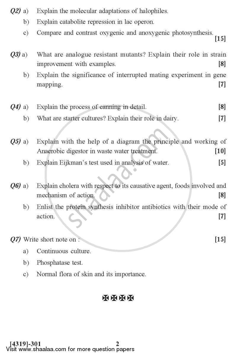 Microbial Biotechnology 2013-2014 - B.Sc. - Semester 5 (TYBSc) - University of Pune question paper with PDF download