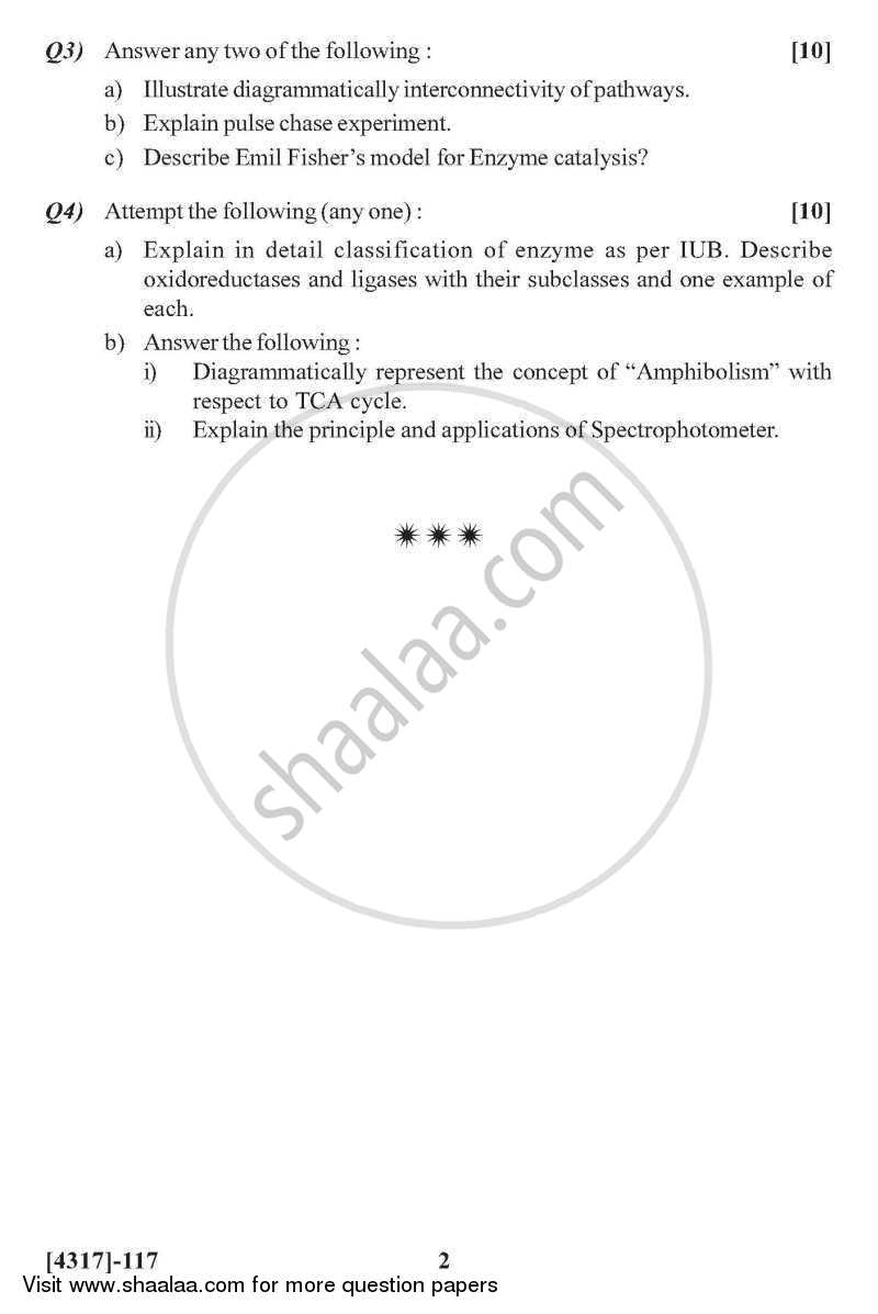 Microbial Physiology 2013-2014 - B.Sc. - Semester 3 (SYBSc) - University of Pune question paper with PDF download